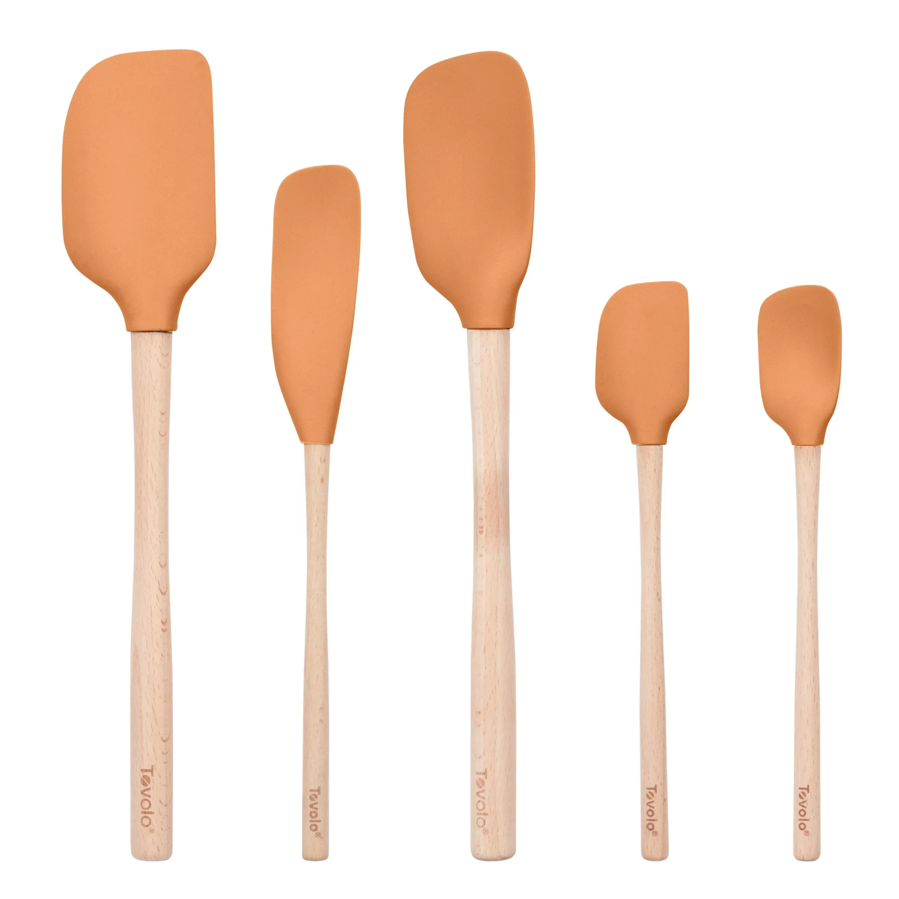 Tovolo Flex-Core Spatula Wood Handled Set (Set of 5) - Image 3