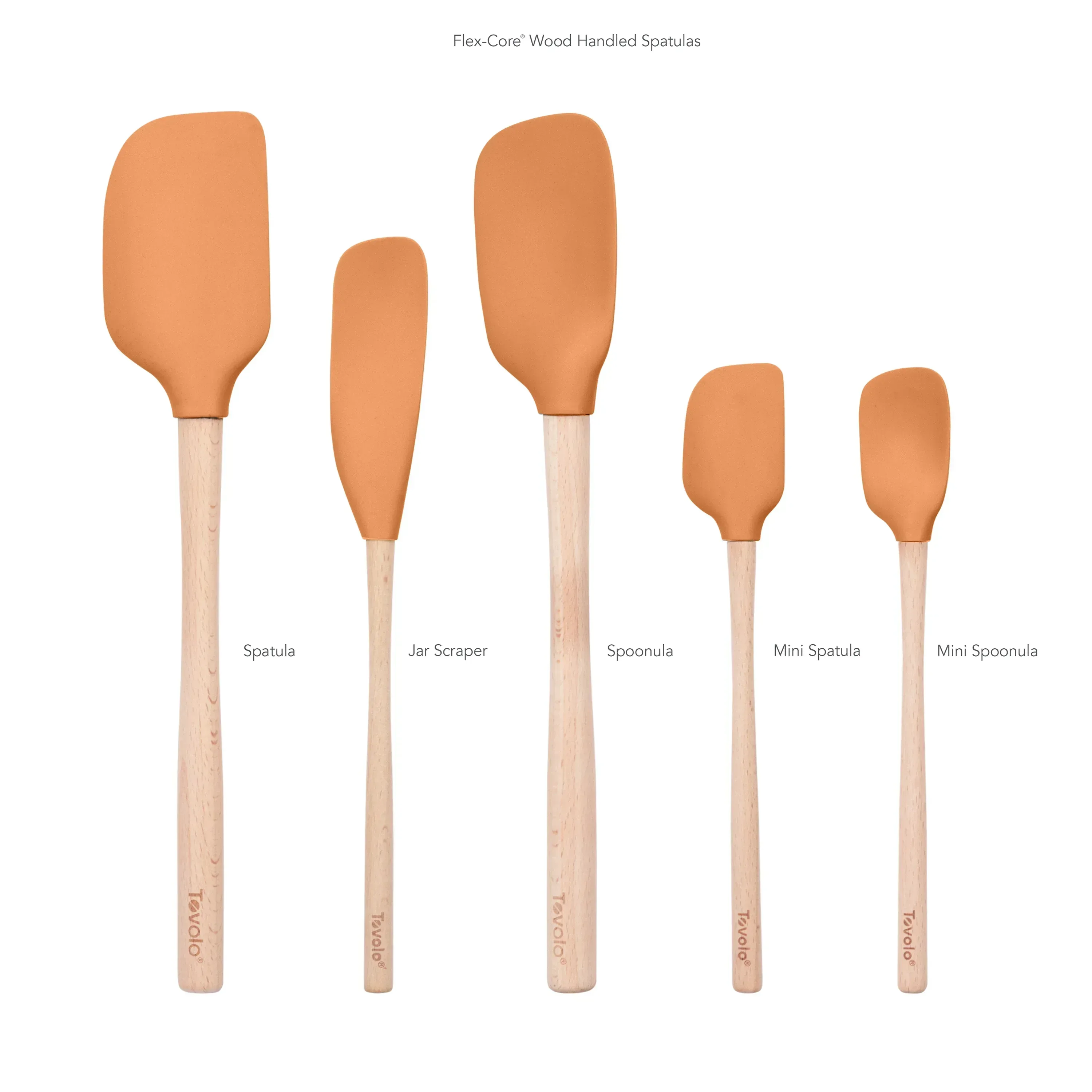 Tovolo Flex-Core Spatula Wood Handled Set (Set of 5) - Image 4
