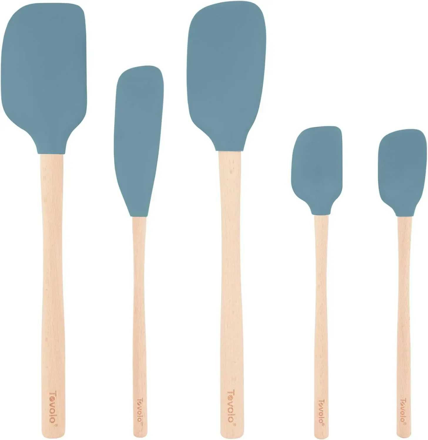 Tovolo Flex-Core Spatula Wood Handled Set (Set of 5) - Image 7