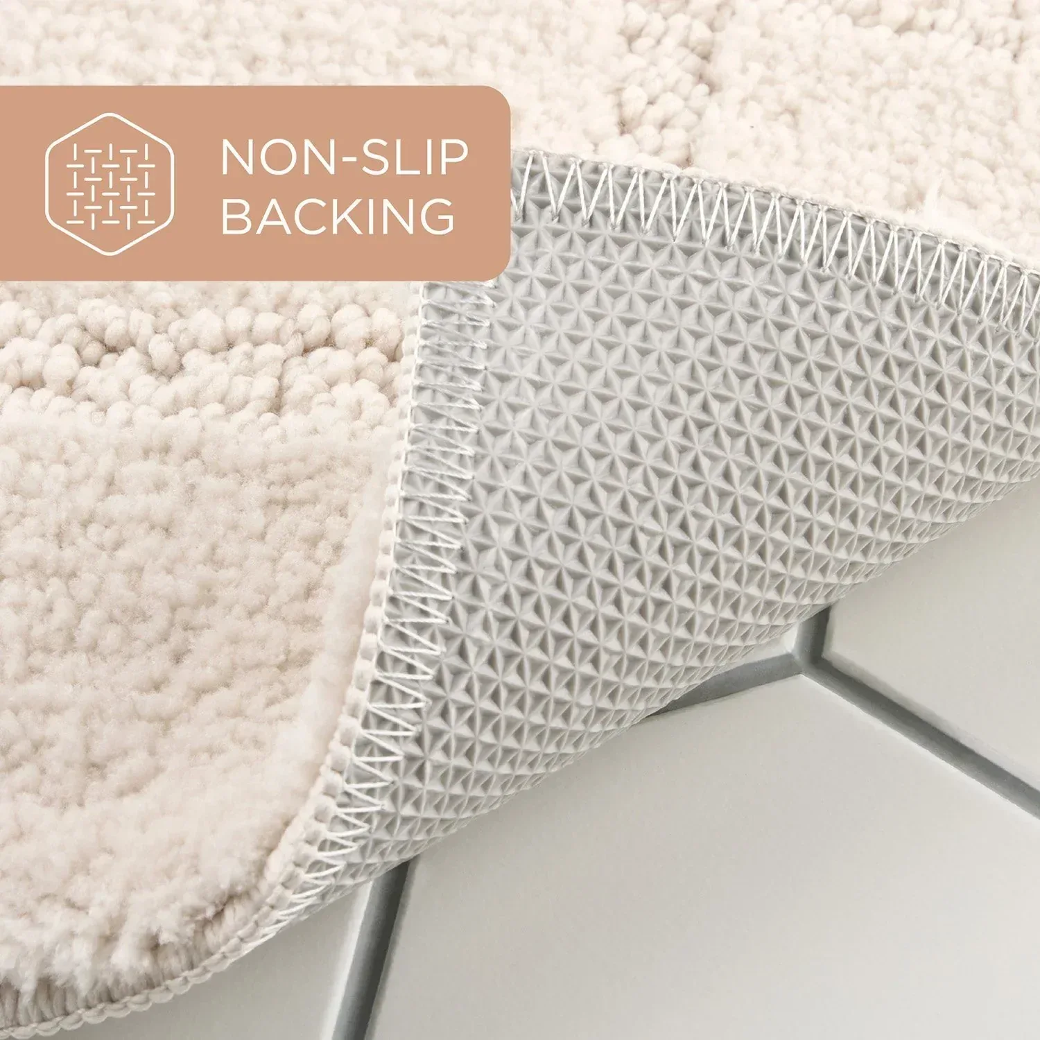 Town & Country Everyday Ultra Plush Solid Tufted Windowpane Bath Mat 20"x32" - Image 15