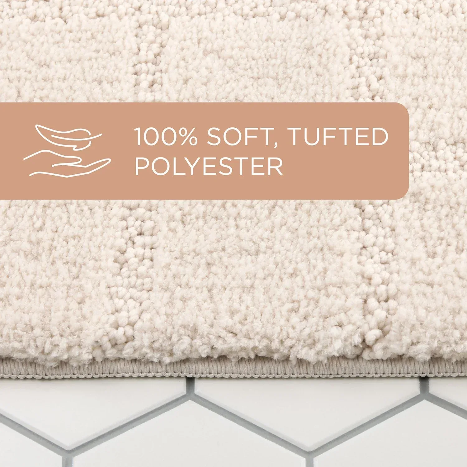 Town & Country Everyday Ultra Plush Solid Tufted Windowpane Bath Mat 20"x32" - Image 18