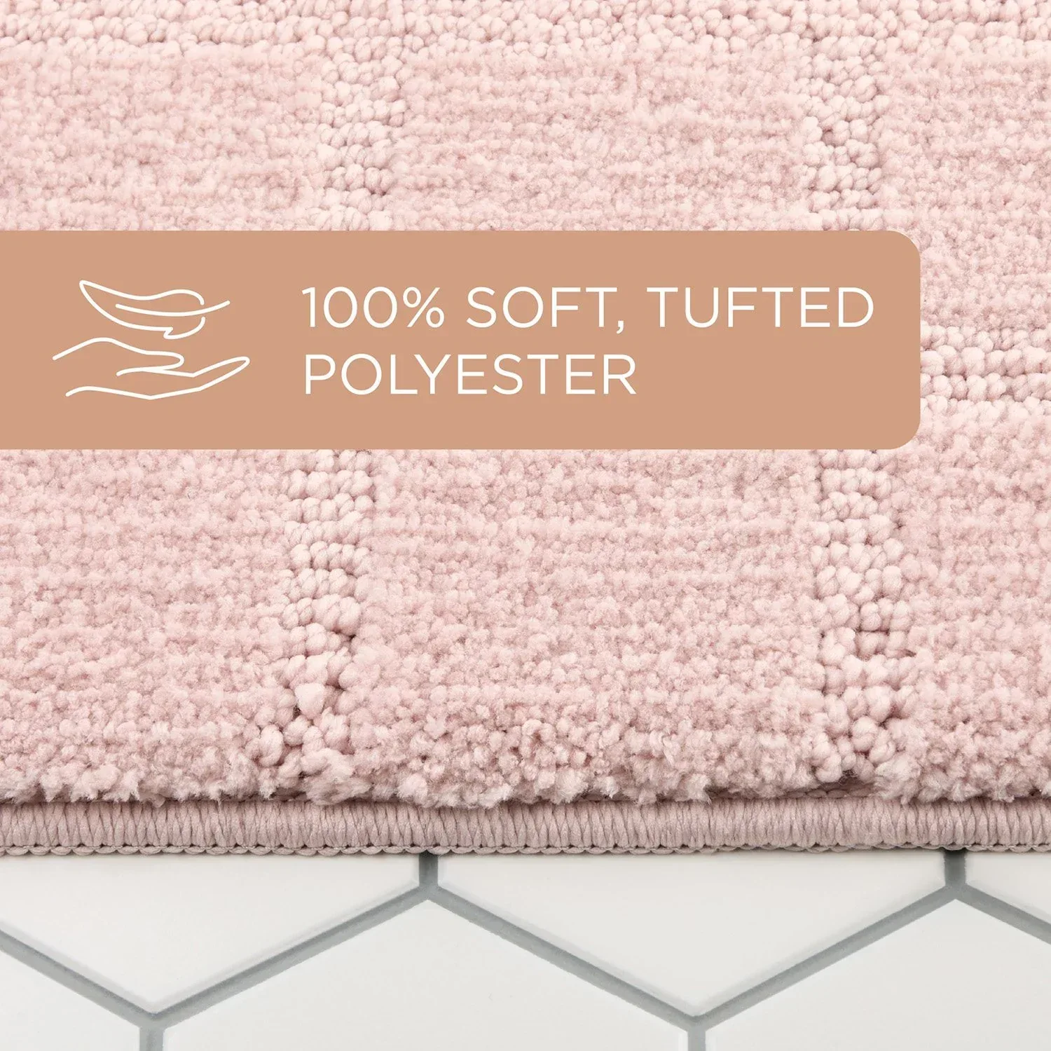 Town & Country Everyday Ultra Plush Solid Tufted Windowpane Bath Mat 20"x32" - Image 27