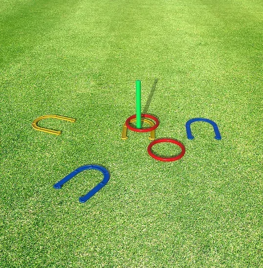 Toy Time 2-in-1 Horseshoe and Ringtoss Game - Image 3