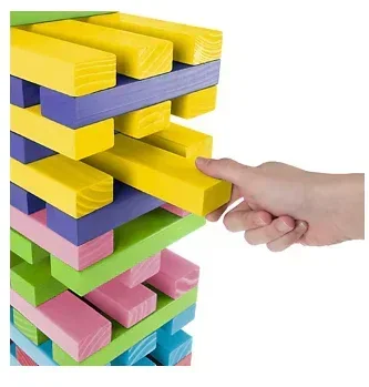 Toy Time Nontraditional Giant Wooden Blocks Tower Stacking Game - Image 2