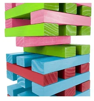 Toy Time Nontraditional Giant Wooden Blocks Tower Stacking Game - Image 3