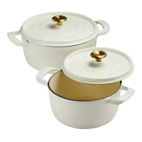 Tramontina 4-quart & 6-quart Enameled Cast Iron Round Dutch Oven, 2-pack - Image 4