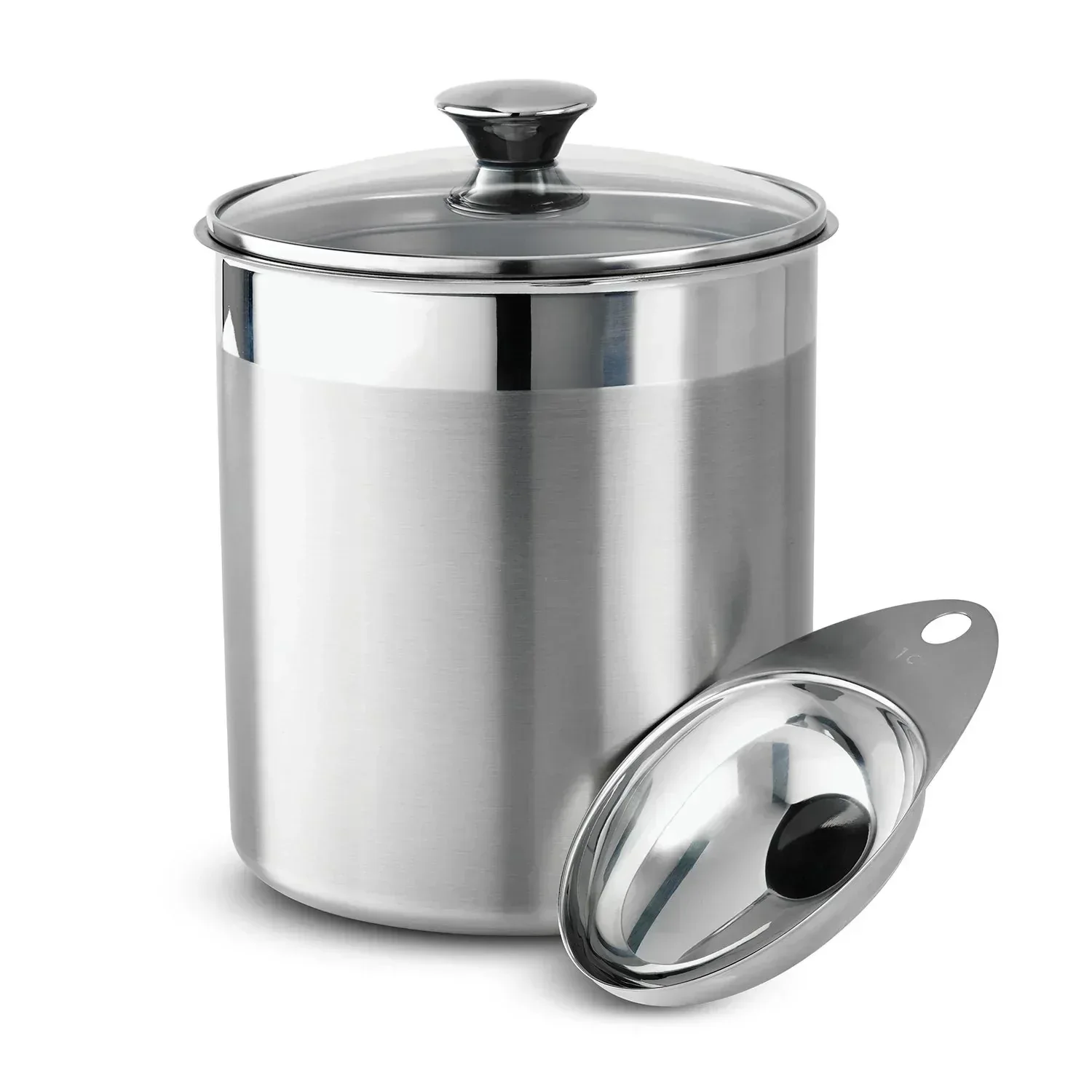 Tramontina 6 Pc Stainless Steel Covered Canister Set with Measuring Scoops - Image 8