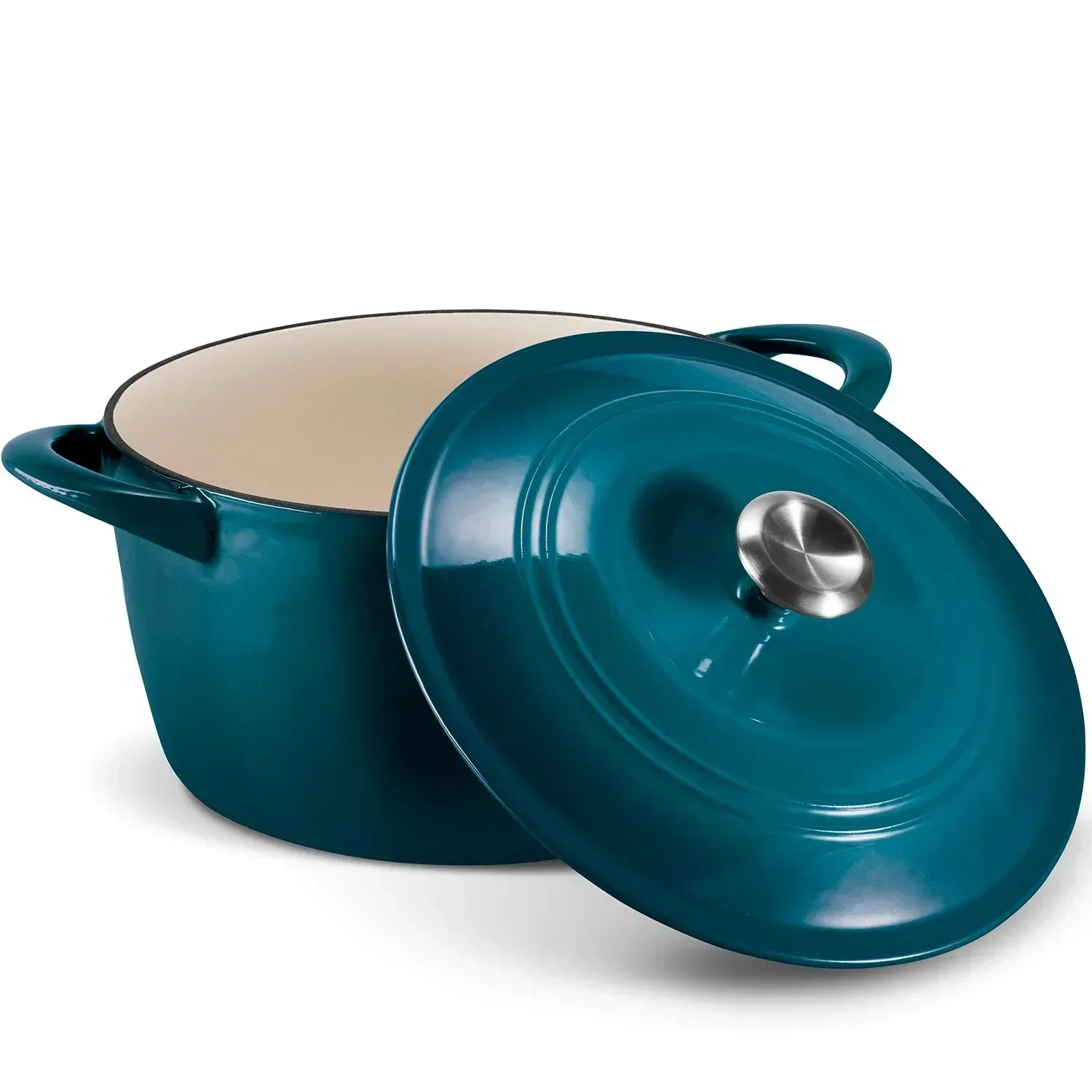 Tramontina Enameled Cast Iron 7-Quart Covered round Dutch Oven (Assorted Colors) - Image 4