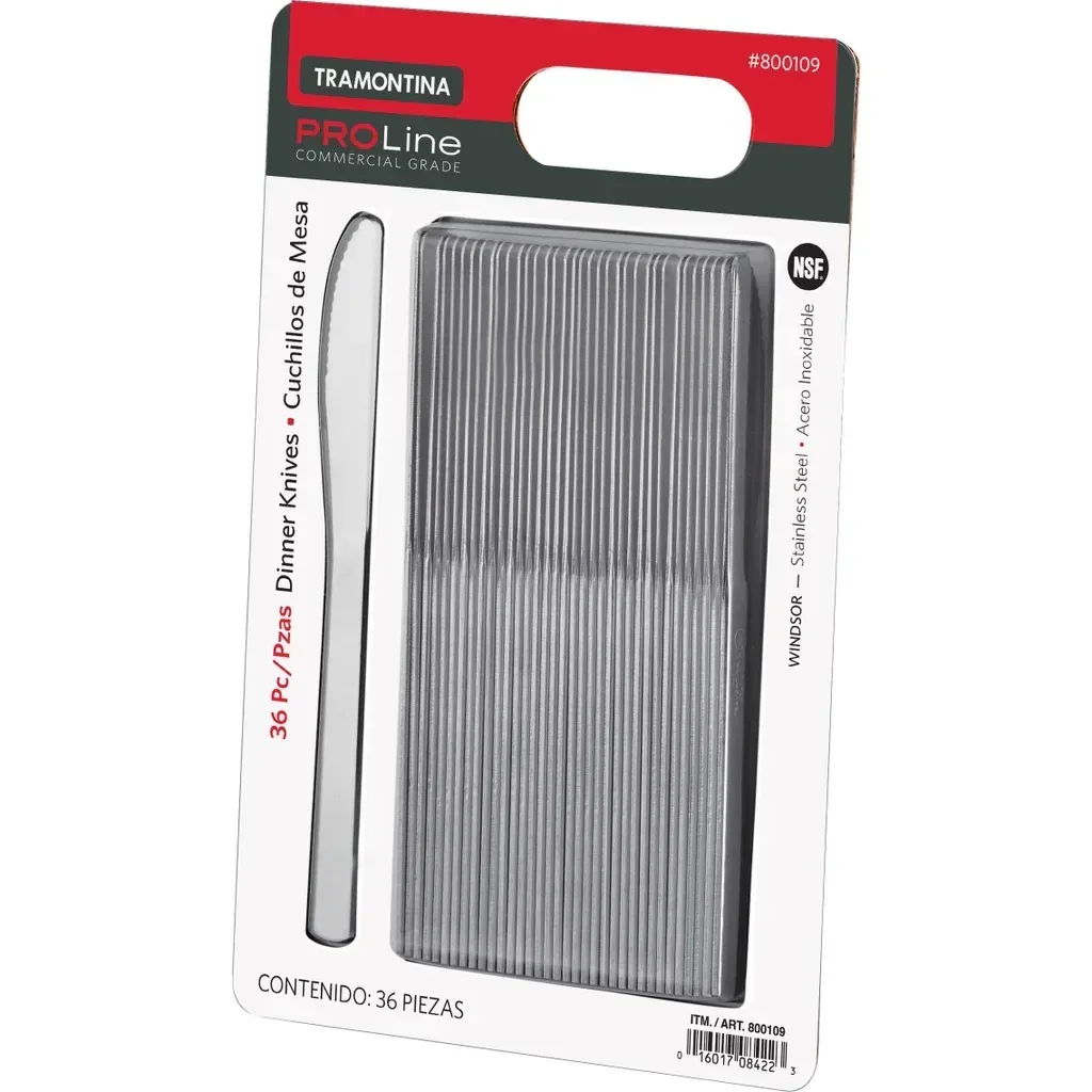 Tramontina ProLine Windsor Dinner Knife, Stainless Steel, 36-count