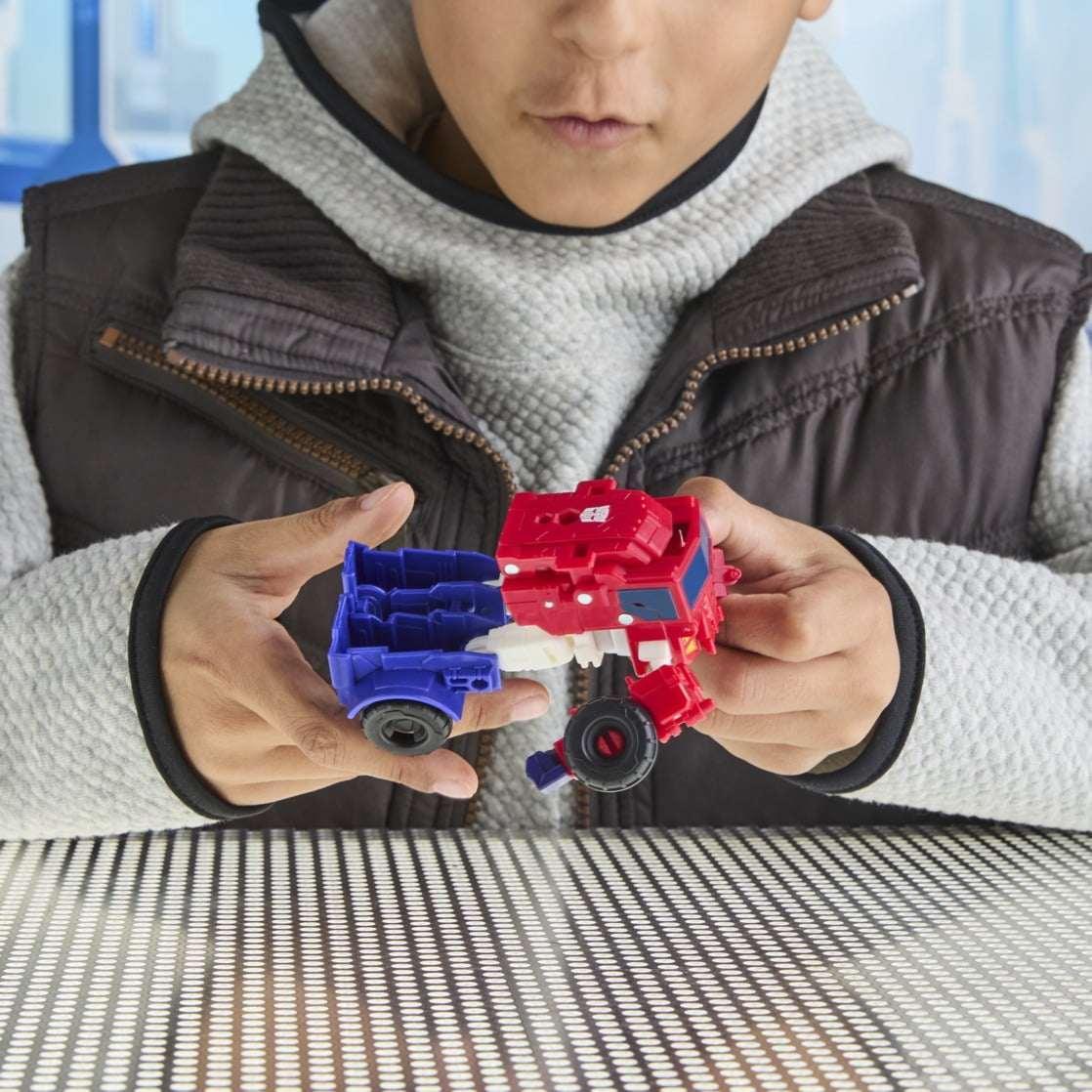 Transformers Toys CYBERWORLD Cyber Changers Optimus Prime Action Figure, 6+ - Image 2