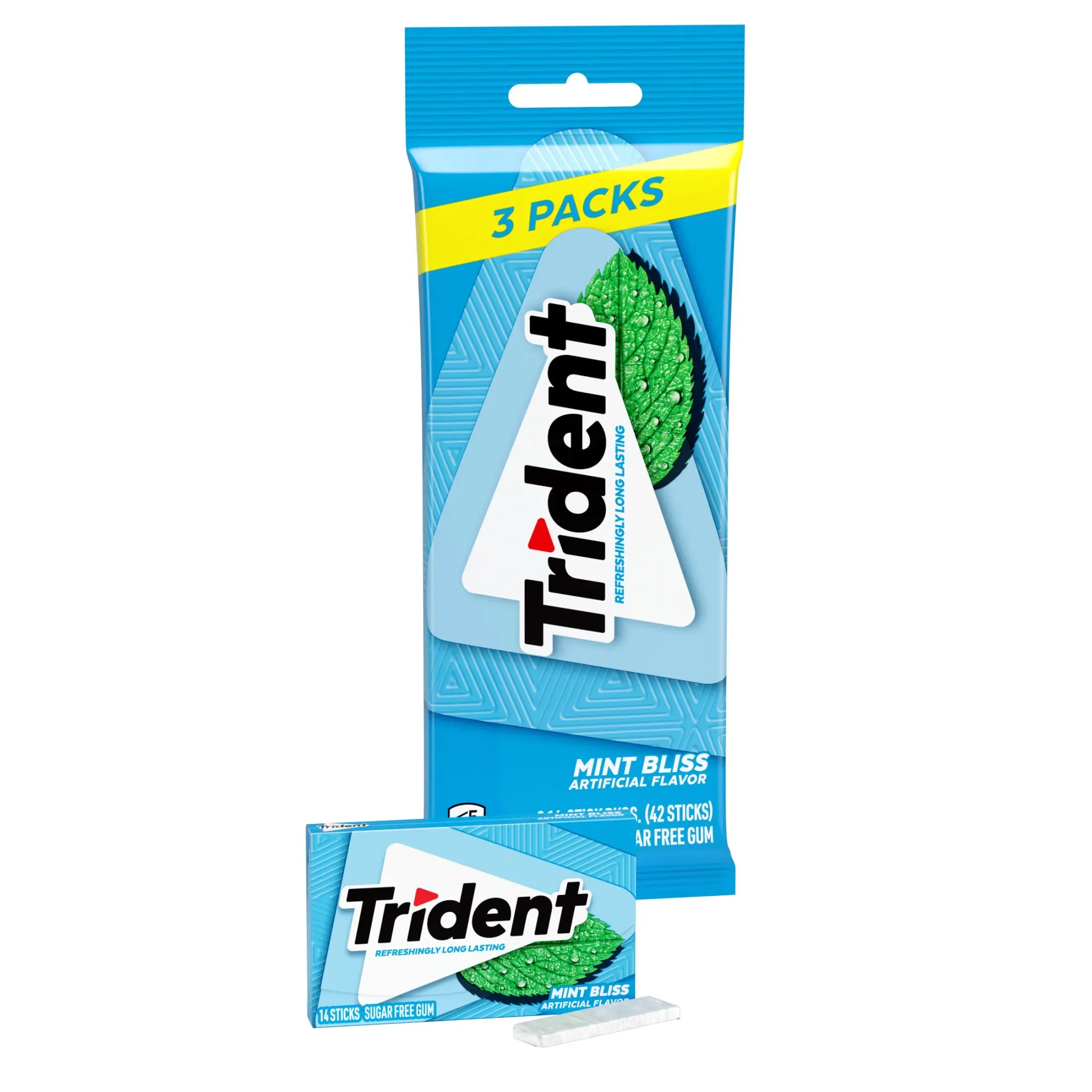 Trident Sugar Free Gum, Bubblegum, Regular Size, 14 Pieces - Image 10