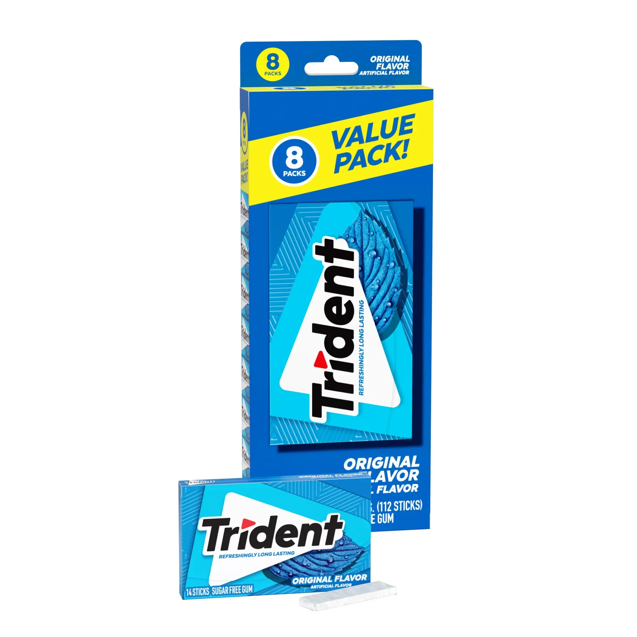 Trident Sugar Free Gum, Bubblegum, Regular Size, 14 Pieces - Image 13