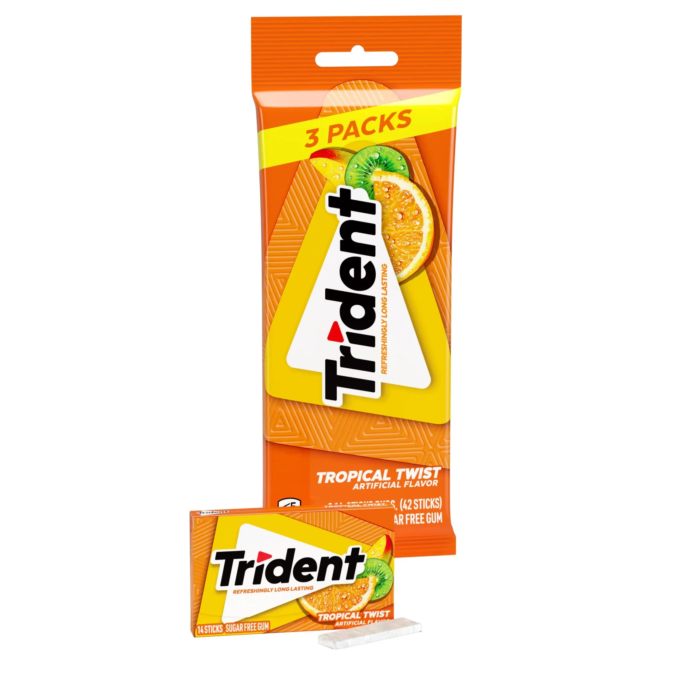 Trident Sugar Free Gum, Bubblegum, Regular Size, 14 Pieces - Image 19
