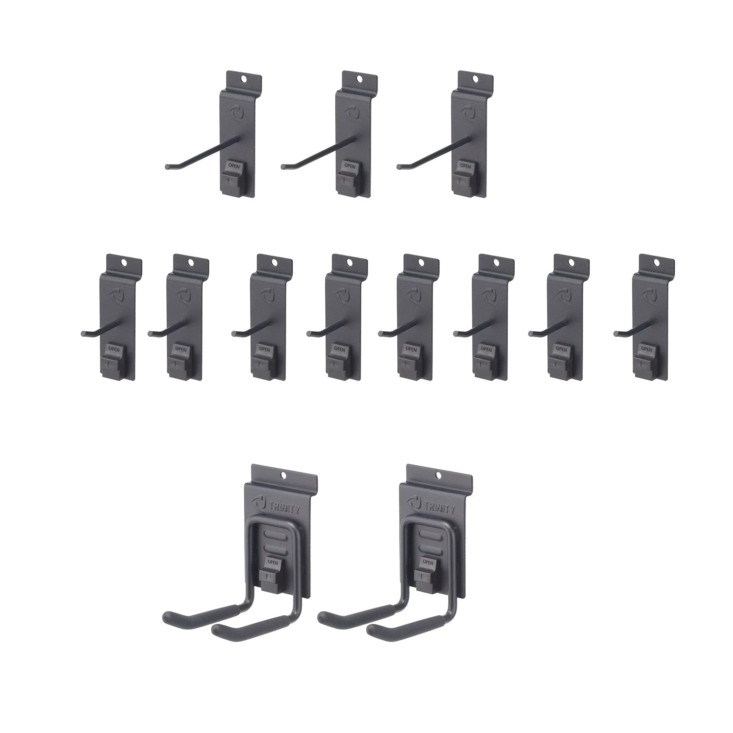 TRINITY 16 Sq Ft Modular Slatwall 13-piece Accessory Set - Image 4