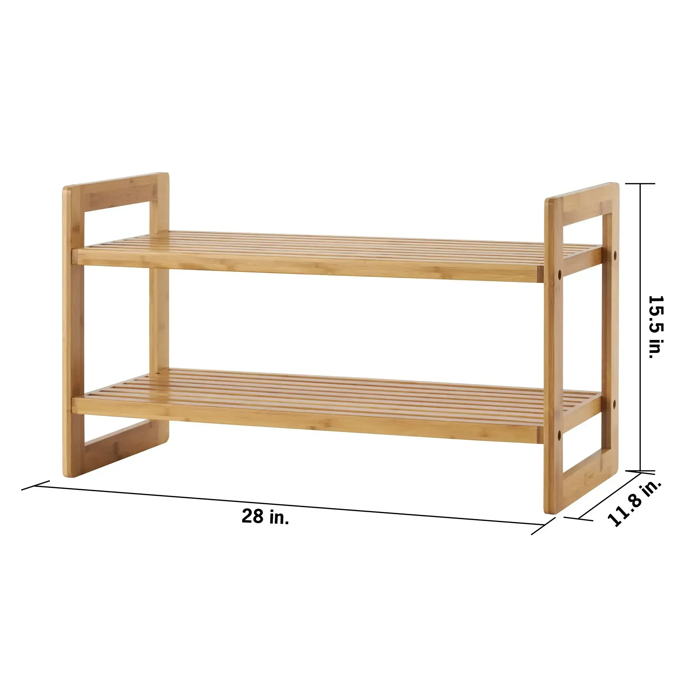 TRINITY Bamboo 2-tier Shoe Rack, 2-pack - Image 2