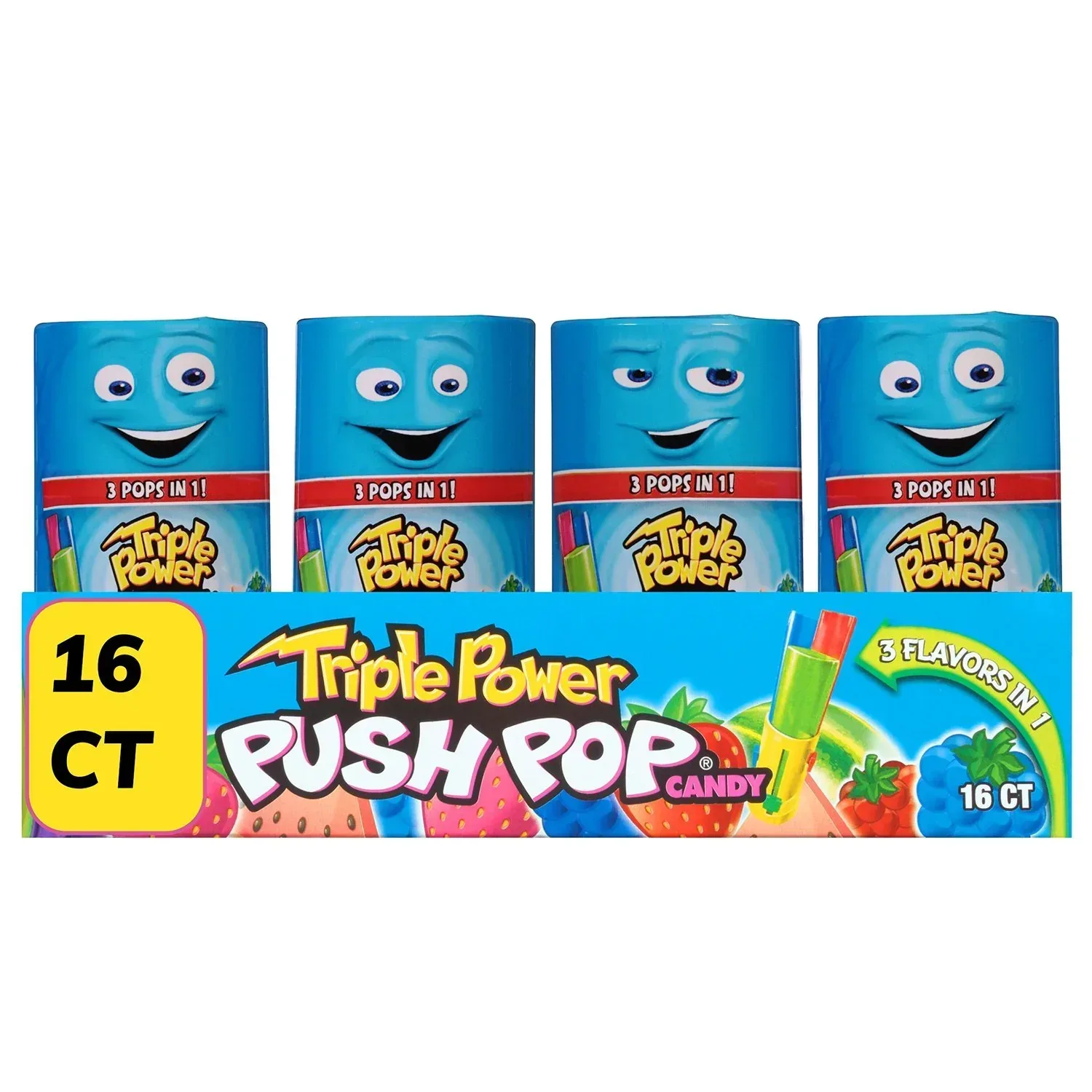 Triple Power Push Pop Candy, 16 ct.
