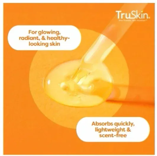 TruSkin Vitamin C Face Serum, Brightening & Anti-Aging with Squalane & Vitamin E, 1 fl oz - Image 2