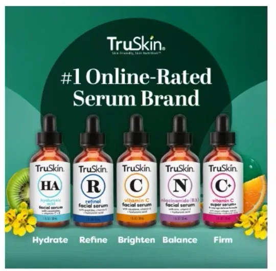 TruSkin Vitamin C Face Serum, Brightening & Anti-Aging with Squalane & Vitamin E, 1 fl oz - Image 6
