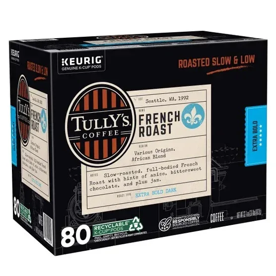 Tully's Coffee French Roast K-Cup Pods, 80-count - Image 2