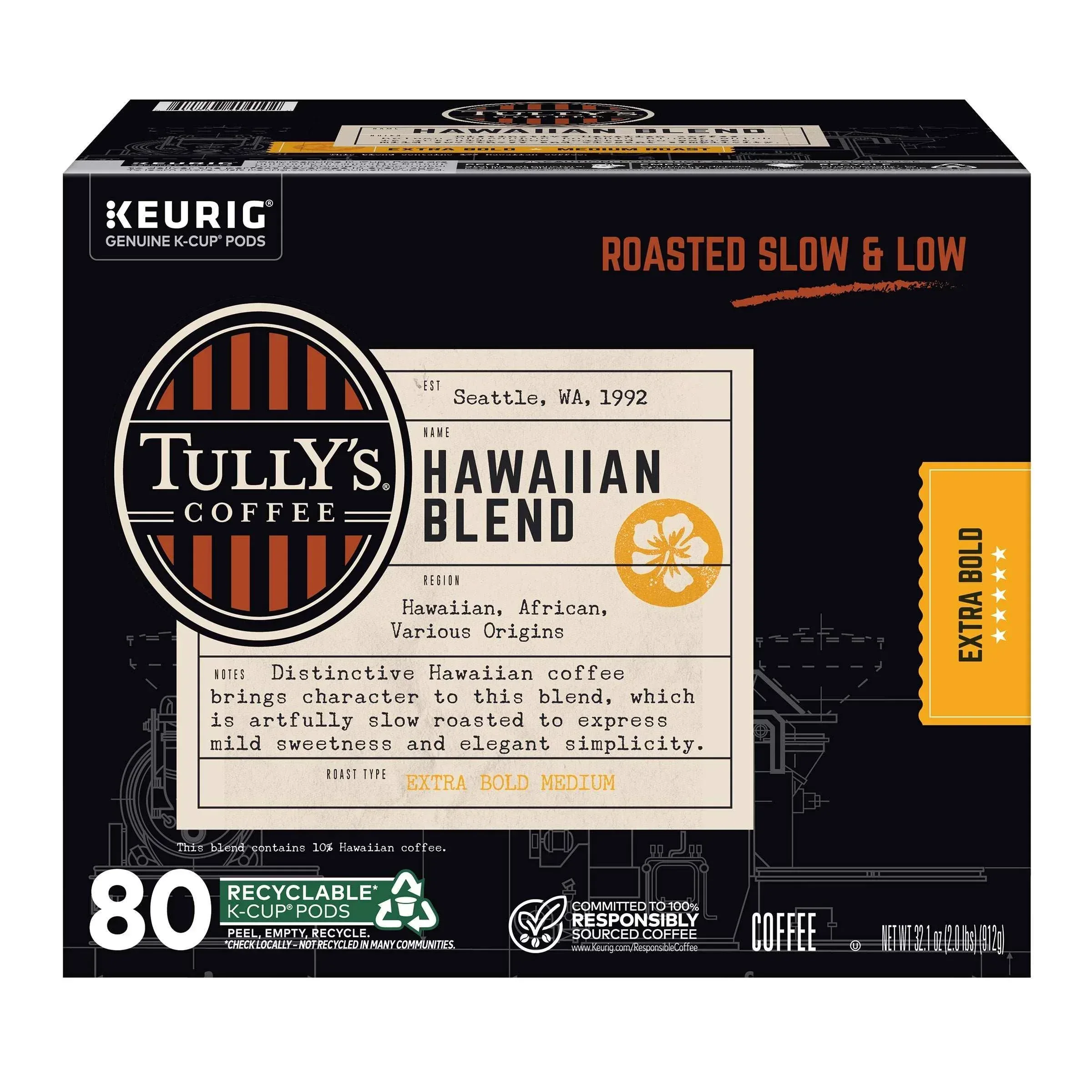 Tully's Coffee Hawaiian Blend K-Cups Pods, 80-count - Image 4