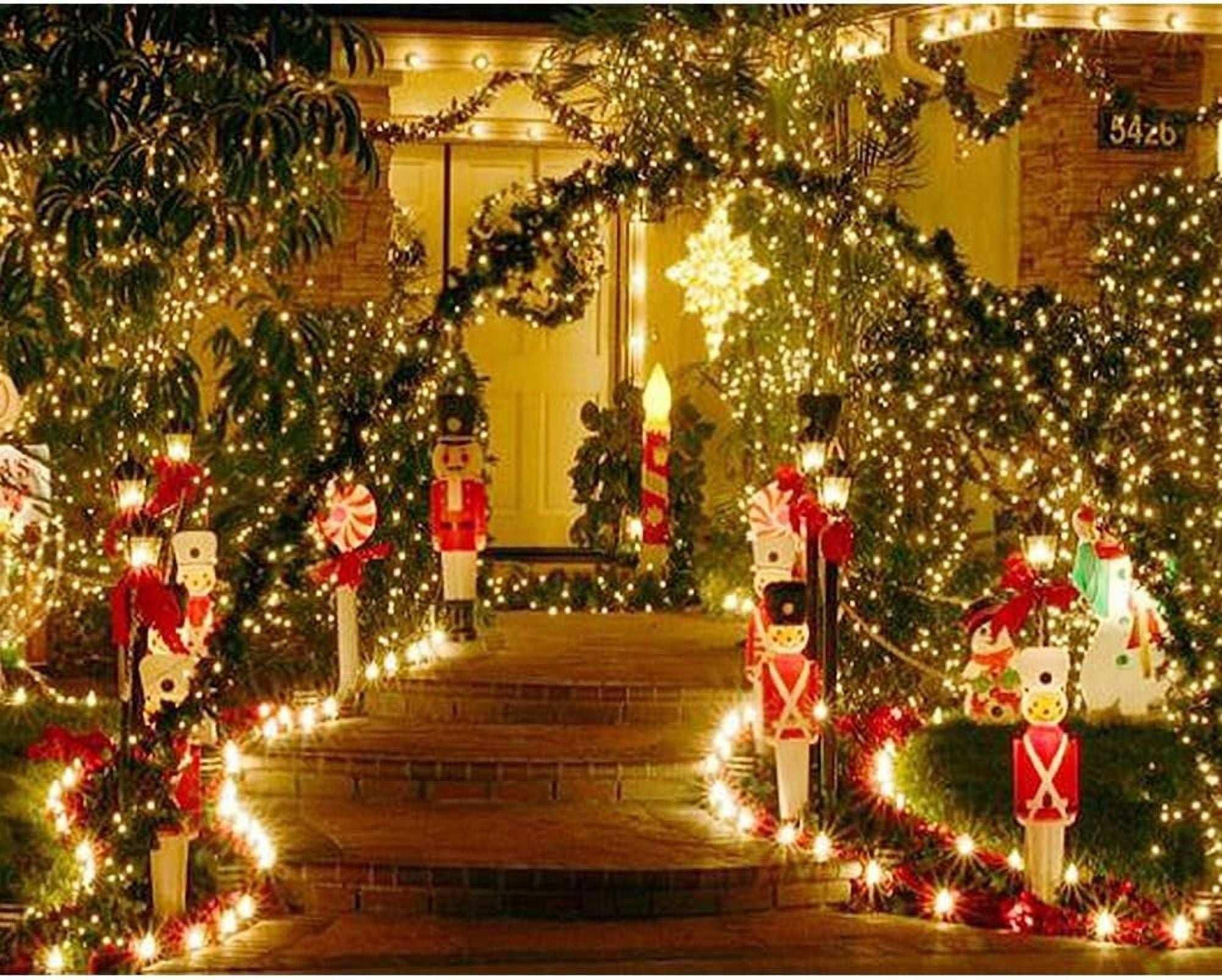 Twinkle Star Christmas Decorations String Lights, 8 Modes, Plug-In, UL Certified Christmas Lights, 200 LEDs, White, 66' - Image 5