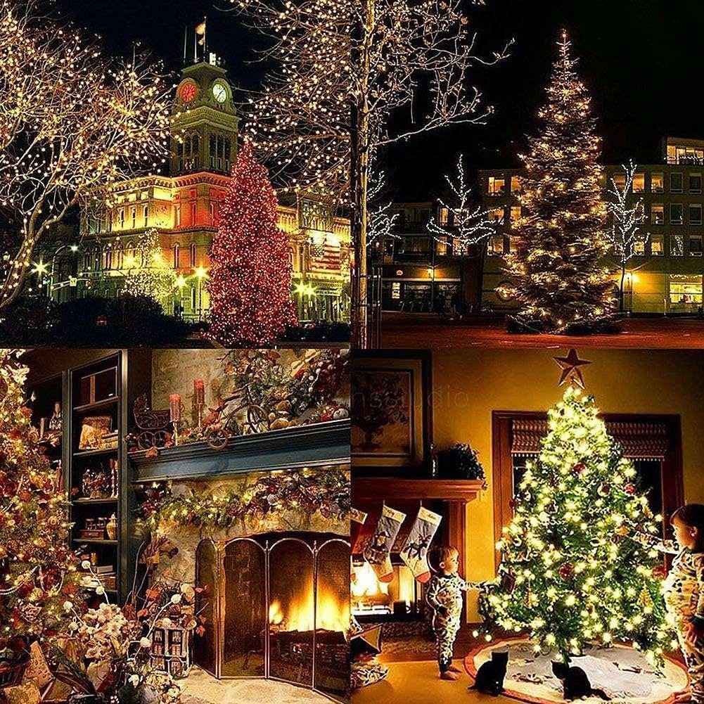 Twinkle Star Christmas Decorations String Lights, 8 Modes, Plug-In, UL Certified Christmas Lights, 200 LEDs, White, 66' for Thanksgiving 2025 Decor - Image 4