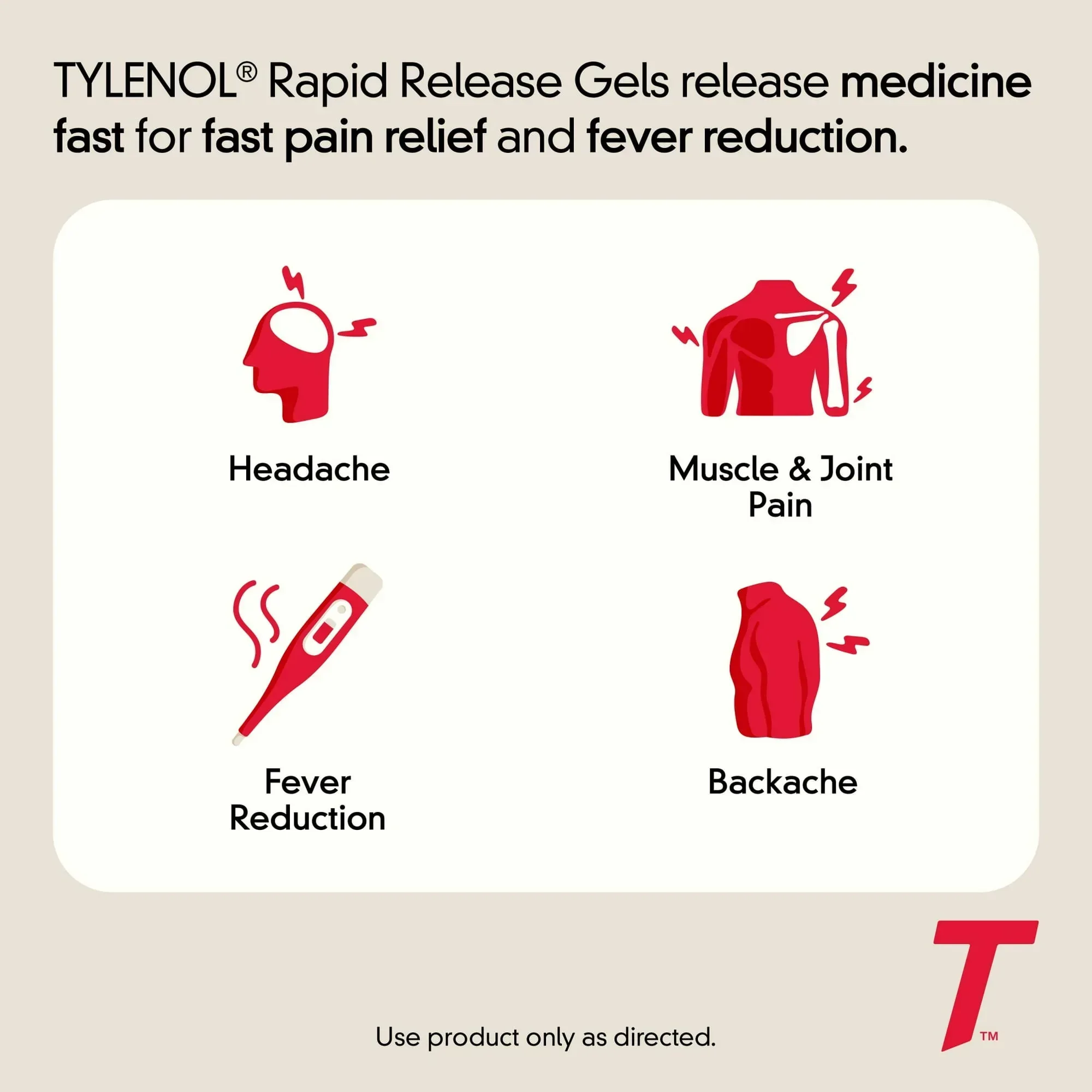 Tylenol Extra Strength 500 mg Acetaminophen Rapid Release Gels, 100 Count - Image 4
