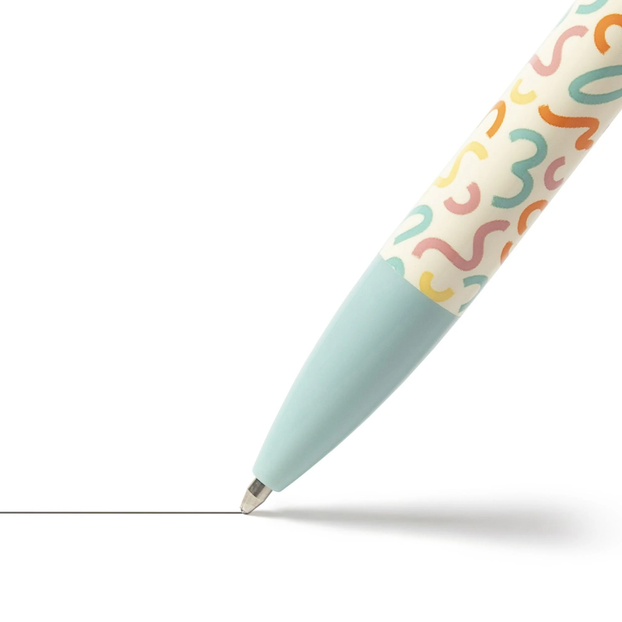 U Brands Laguna Ballpoint Pens, 6 Count, Colorful Cubist, Bold (1.0mm) Point, Black Ink - Image 2
