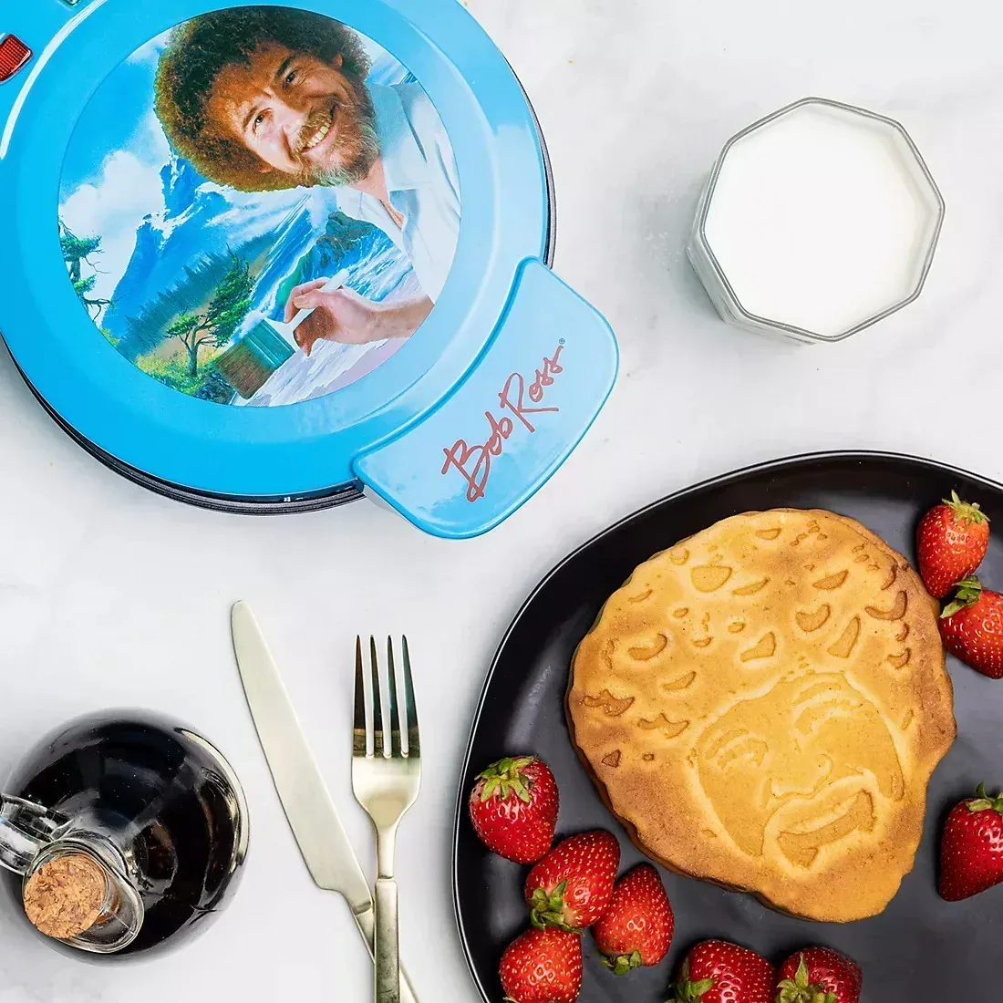 Uncanny Brands Bob Ross Waffle Maker - Image 3