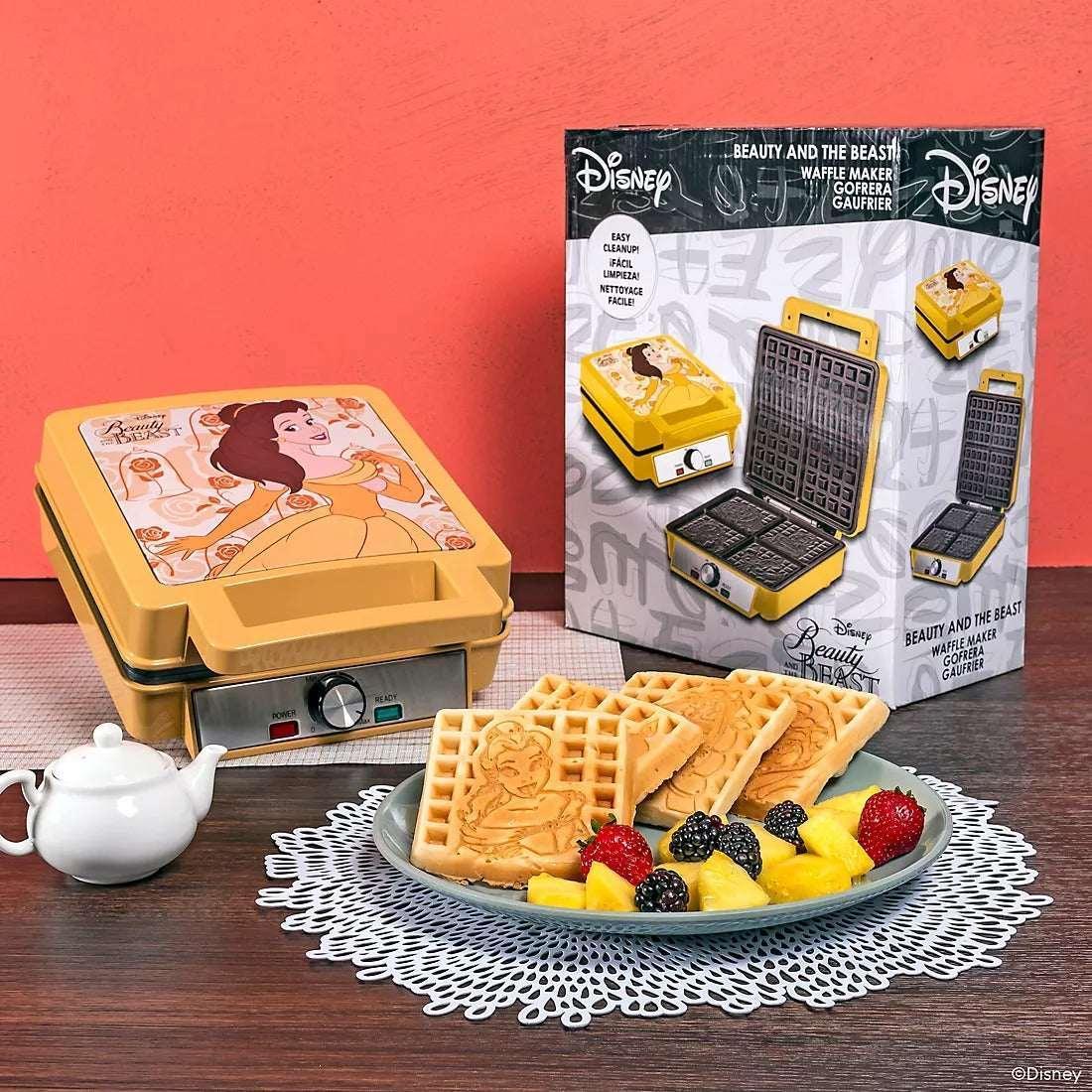 Uncanny Brands Disney Beauty and the Beast Waffle Maker - Image 3