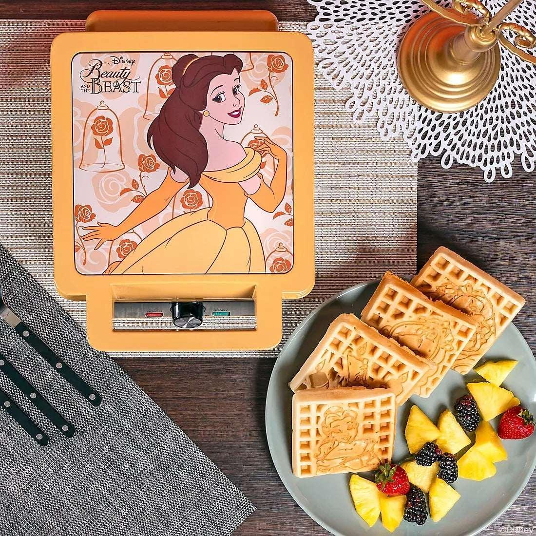 Uncanny Brands Disney Beauty and the Beast Waffle Maker - Image 4