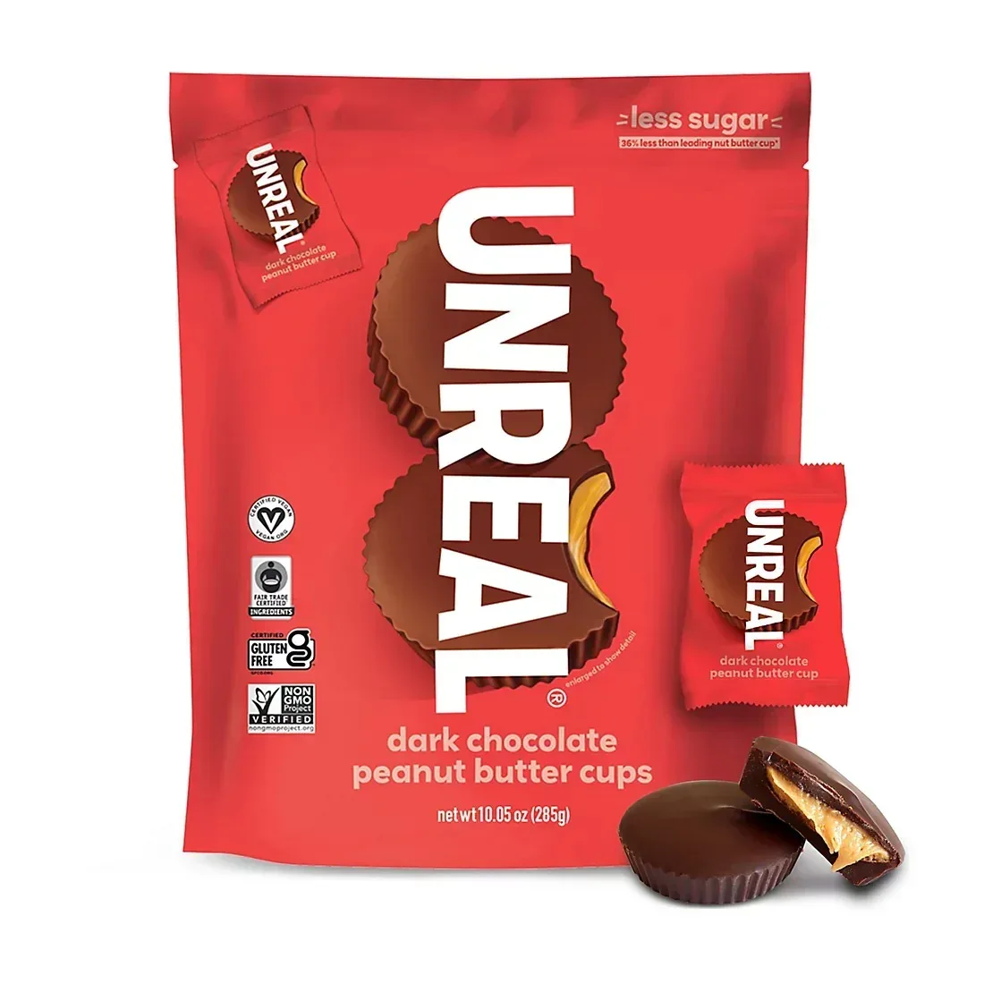 Unreal Dark Chocolate Peanut Butter Cups, 10.05 oz. - Image 3