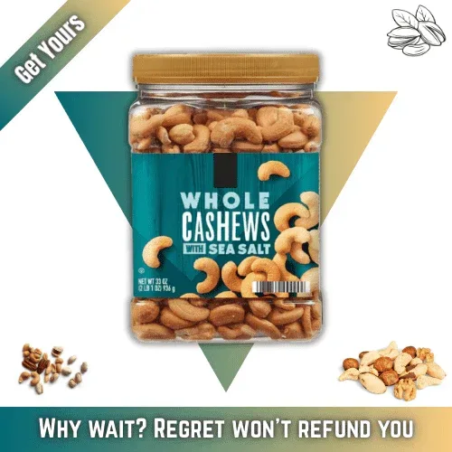 Unsalted Whole Cashews, 33 oz. - Image 6
