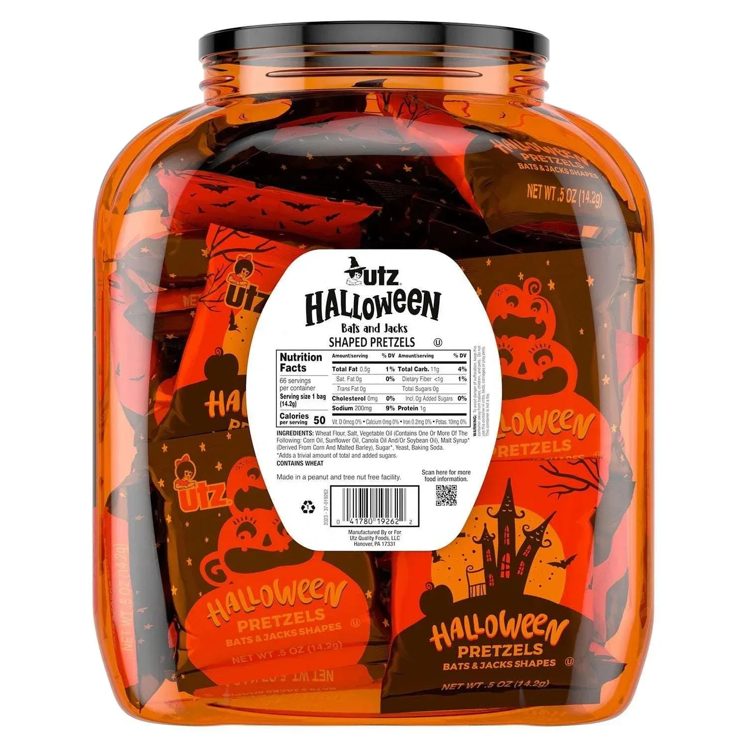 Utz Halloween Pretzel Barrel, 66 ct. - Image 2