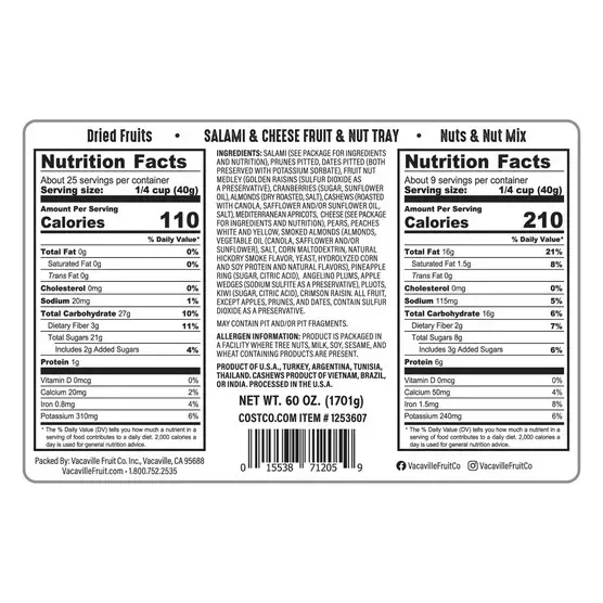 Vacaville Fruit Company, 60 oz. Dried Fruit & Nut Tray - Image 5