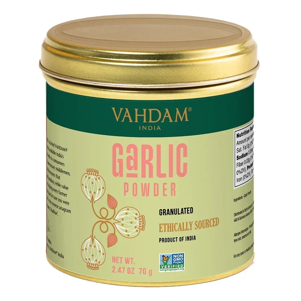 VAHDAM, Garlic Powder (2.47oz) Raw Granulated Garlic (Allium Sativum) Direct from Source