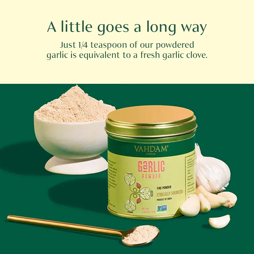 VAHDAM, Garlic Powder (2.47oz) Raw Granulated Garlic (Allium Sativum) Direct from Source - Image 5