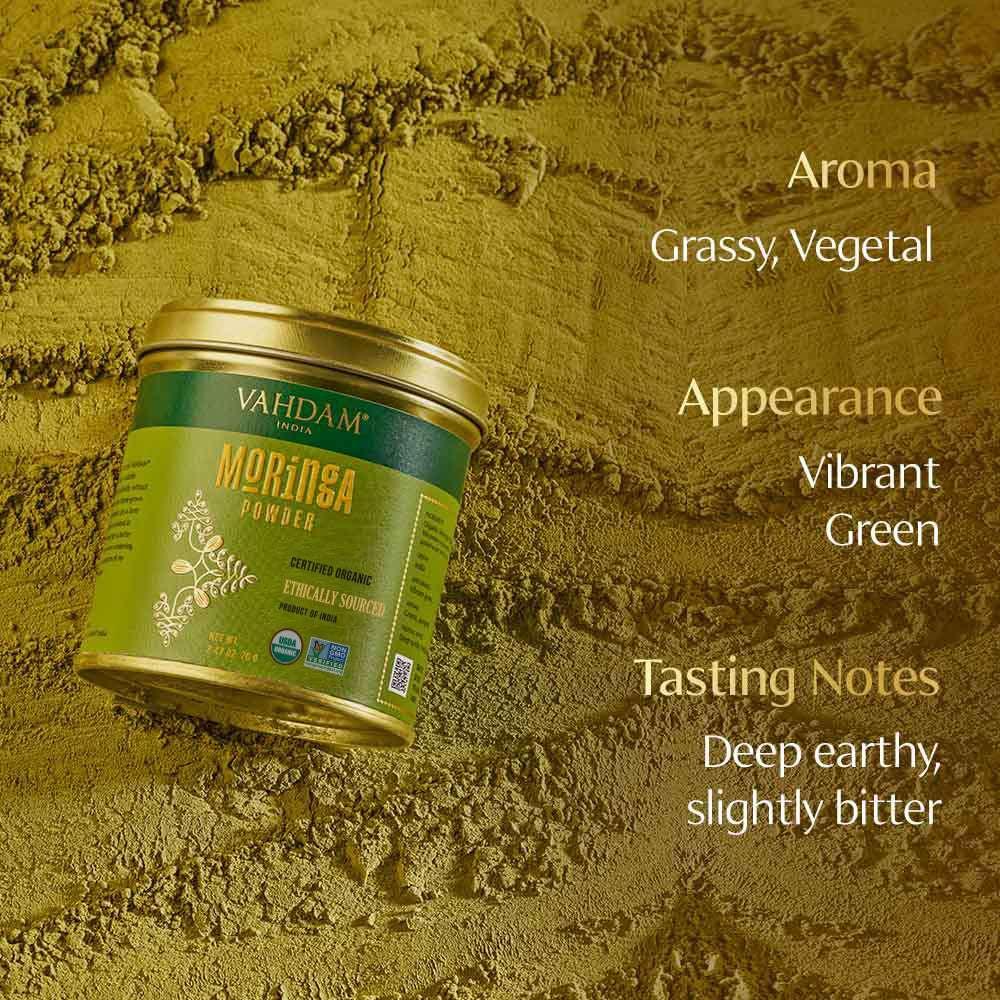 VAHDAM, Organic Moringa Powder (2.47oz) Non-GMO & Gluten Free Moringa Oleifera, Direct from Source - Image 2