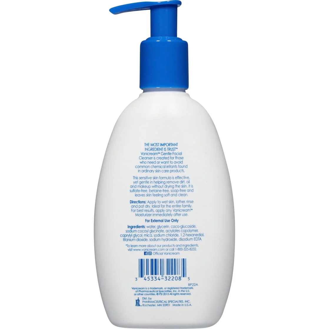 Vanicream Gentle Facial Cleanser for Sensitive Skin, 8 fl oz - Image 2