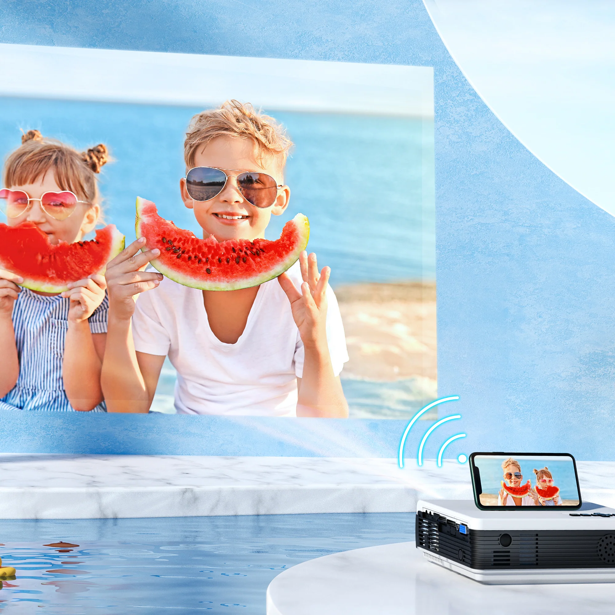VANKYO Leisure 3 Pro Native 1080P Projector, Full HD 5G Wifi Projector with LCD Display - Image 7