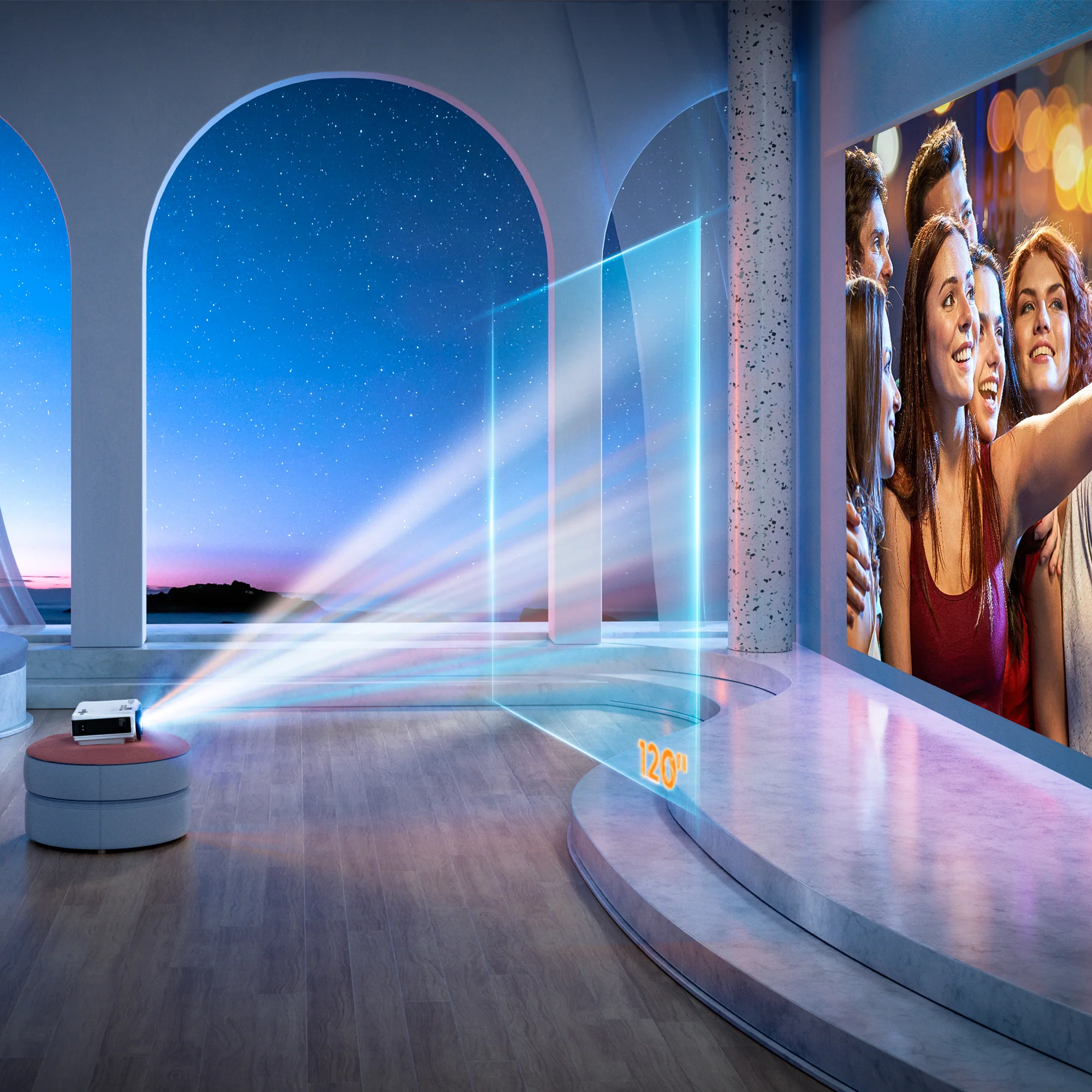 VANKYO Leisure 3 Pro Native 1080P Projector, Full HD 5G Wifi Projector with LCD Display - Image 9