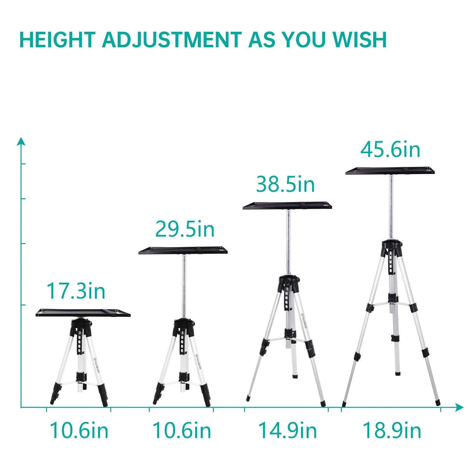 VANKYO WT50 Aluminum Tripod Projector Stand, Adjustable and Portable - Image 3