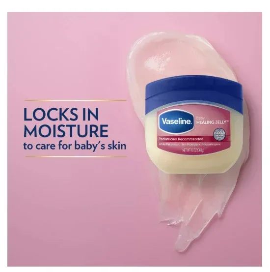 Vaseline Hypoallergenic Newborn Baby Oil Diaper Rash Cream Healing Petroleum Jelly, 13 oz - Image 3