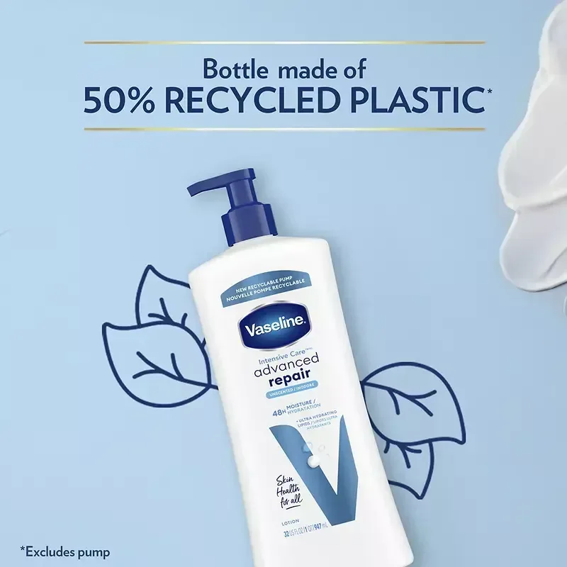 Vaseline Intensive Care Body Lotion, Advanced Repair, Unscented, 2 pk./20 oz. + Bonus 10 oz. Lotion - Image 5