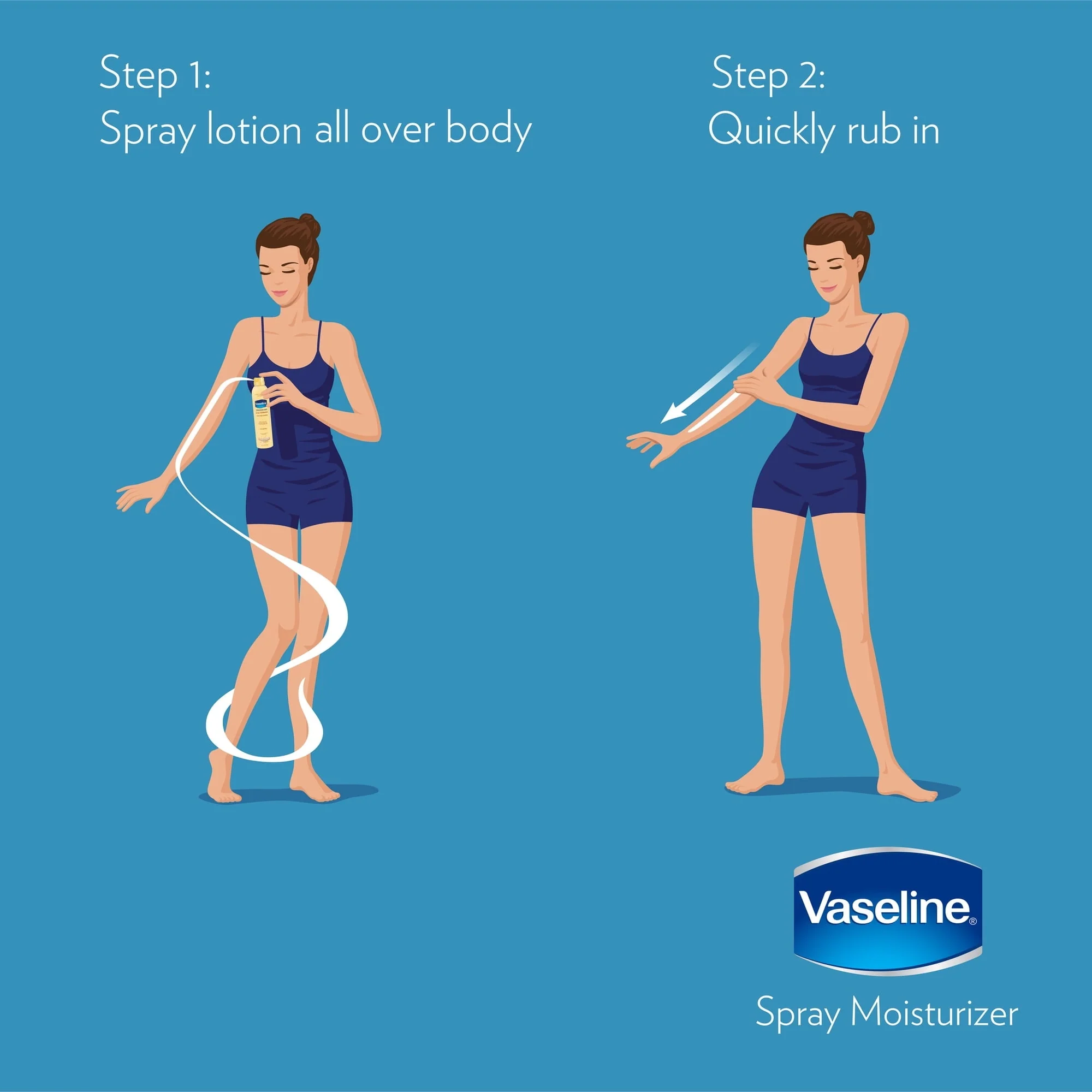 Vaseline Intensive Care Spray Moisturizer For Dry Skin Cocoa Radiant Made with 100% Pure Cocoa Butter, 6.5 oz - Image 4