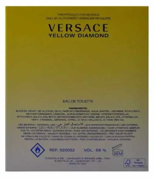 Versace Yellow Diamond Eau de Toilette, 3.0 fl - Image 4
