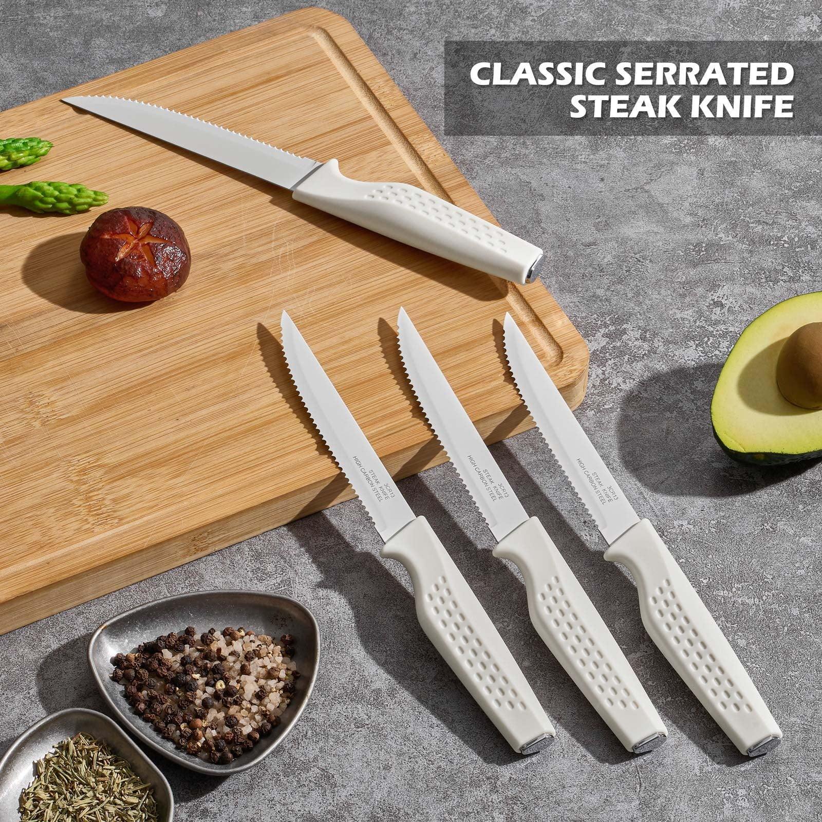 Vesteel Knife Block Set for Kitchen, 15-Piece High Carbon Stainless Steel Knives Set with Ergonomic Handle, Ultra-sharp & Rust Resistant - Image 21
