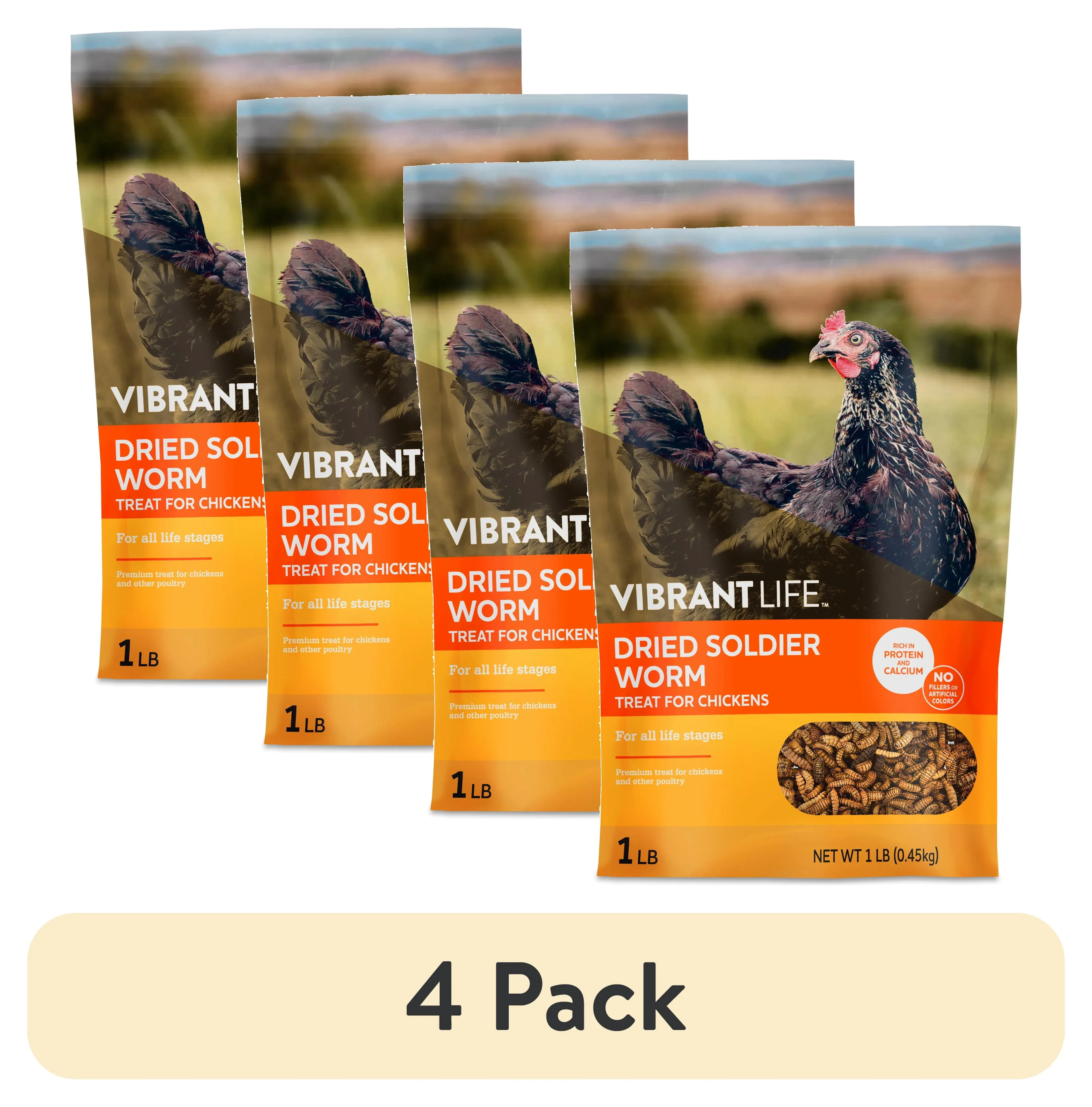 Vibrant Life Dried Soldier Worm Treats for Chickens, 1 lb Bag - Image 10