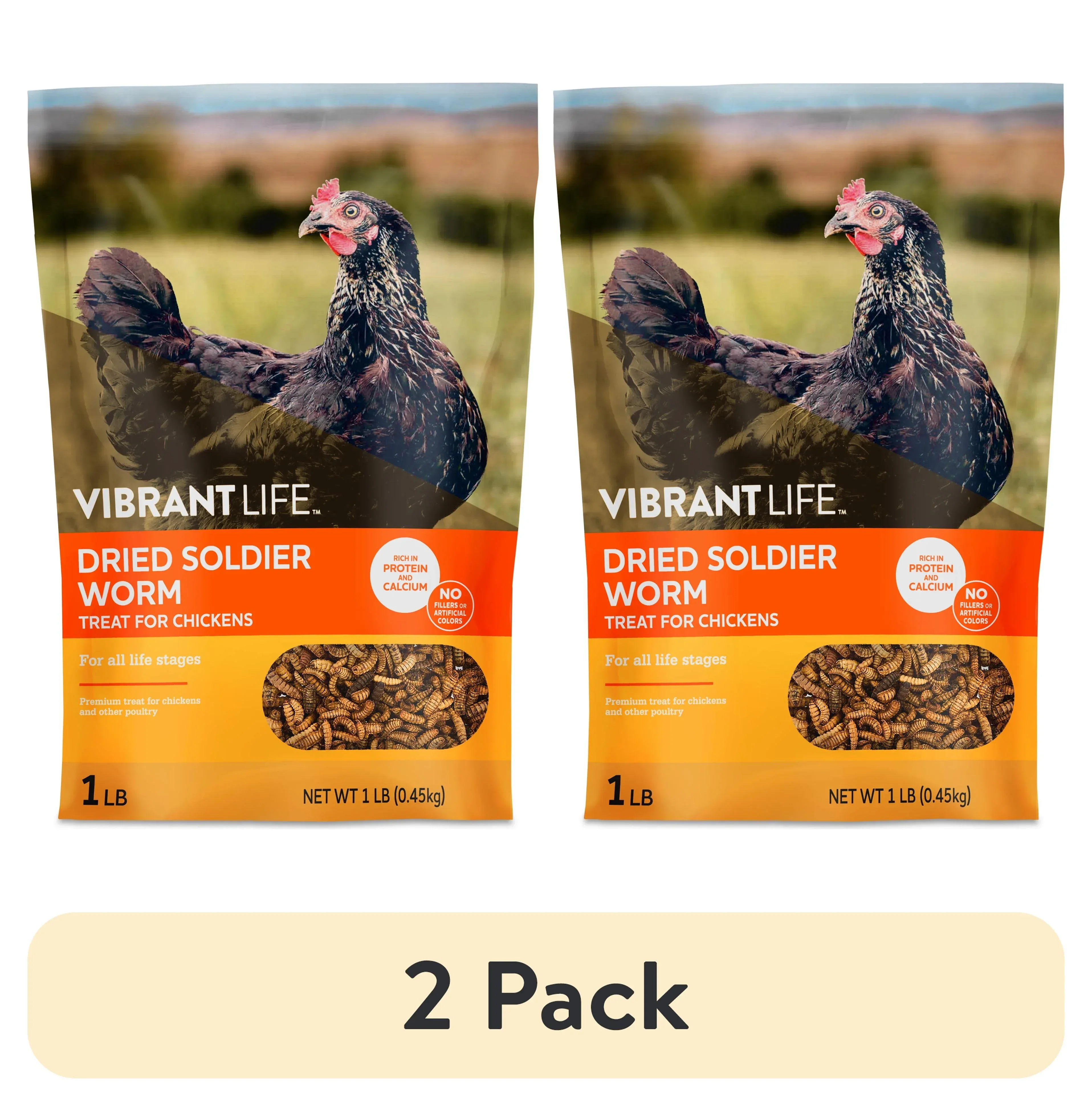 Vibrant Life Dried Soldier Worm Treats for Chickens, 1 lb Bag - Image 8