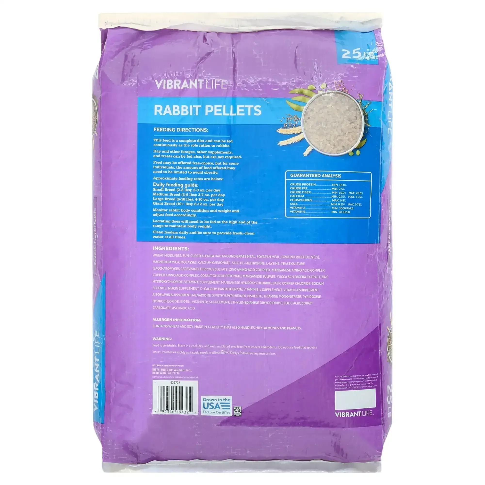 Vibrant Life Rabbit Pellets, 25 lb Bag - Image 6